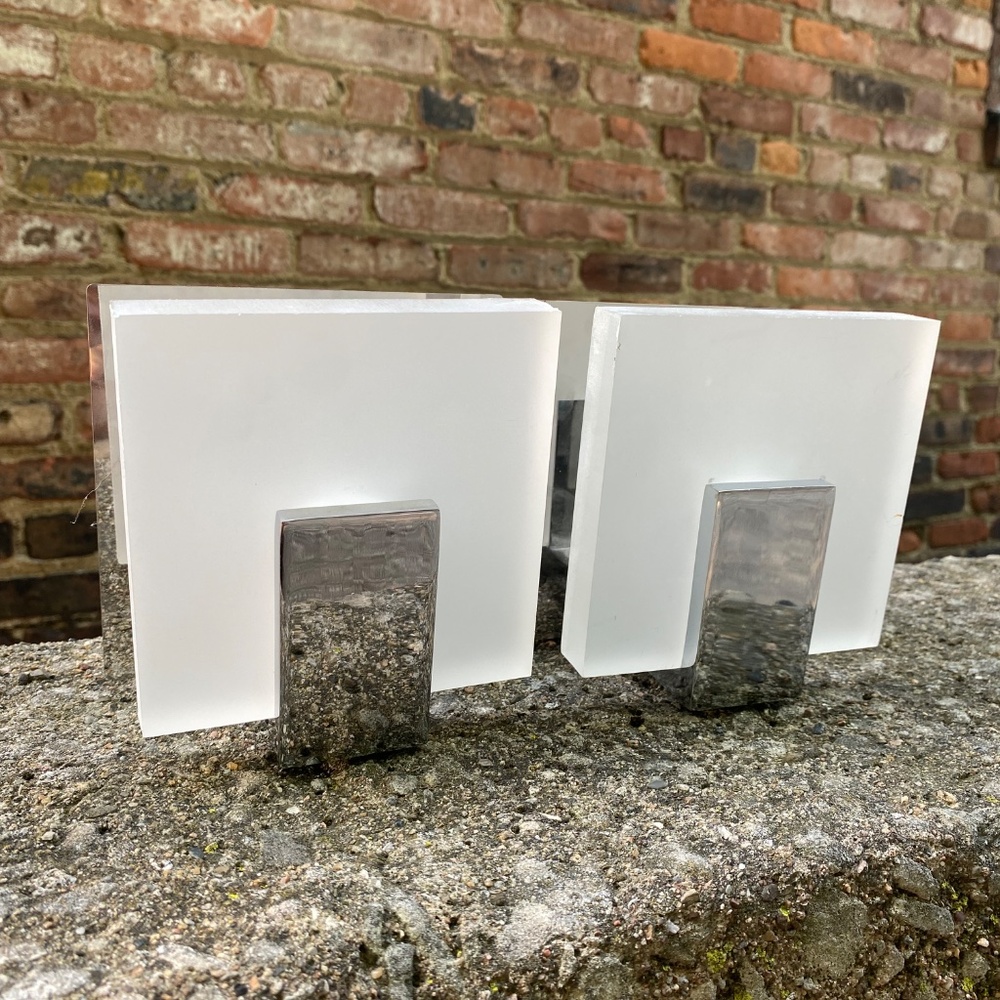 Eurofase Canmore Frosted Postmodern Style LED Sconces 34142 Dimmable (Pair)